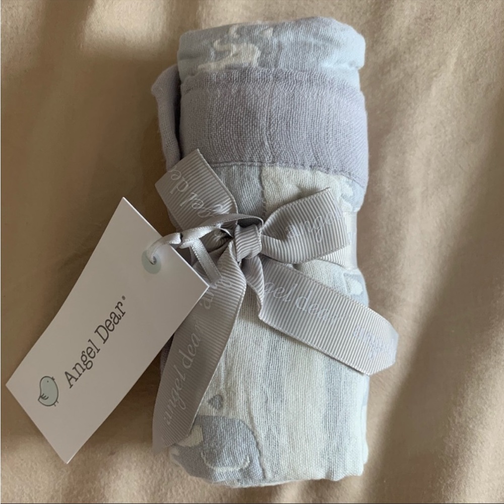 Grey Elephant Burp Cloth Angel Dear for tstreamdds